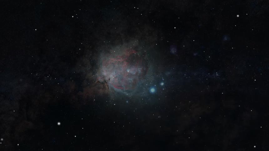 Panorama of space with stars and nebulae