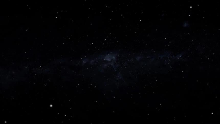 Deep in space stars scatter across the dark sky