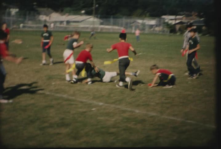 Children play flag football