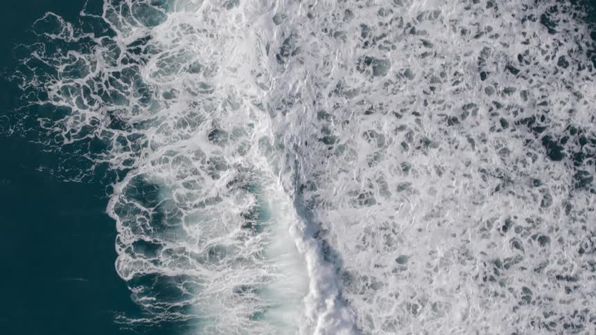 Ocean waves crash