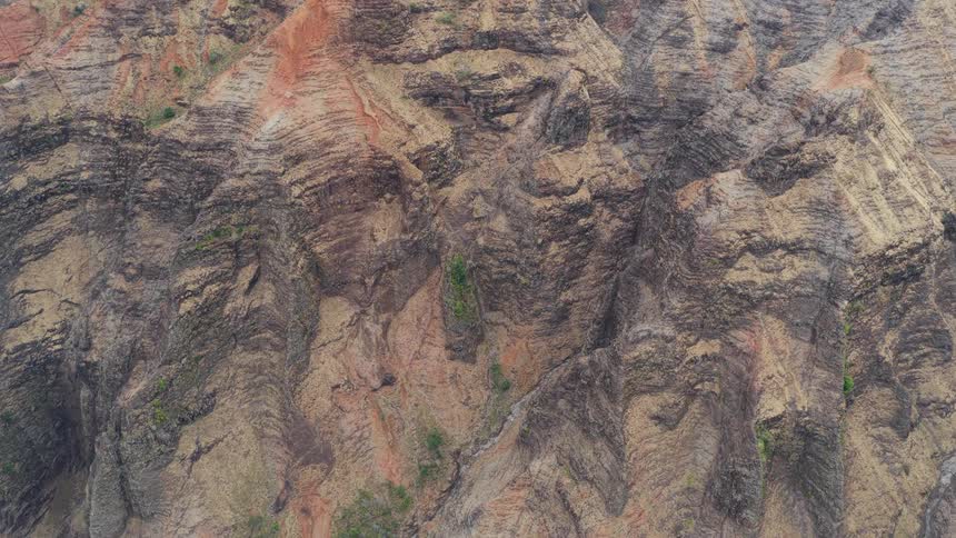 Looking down into a canyon
