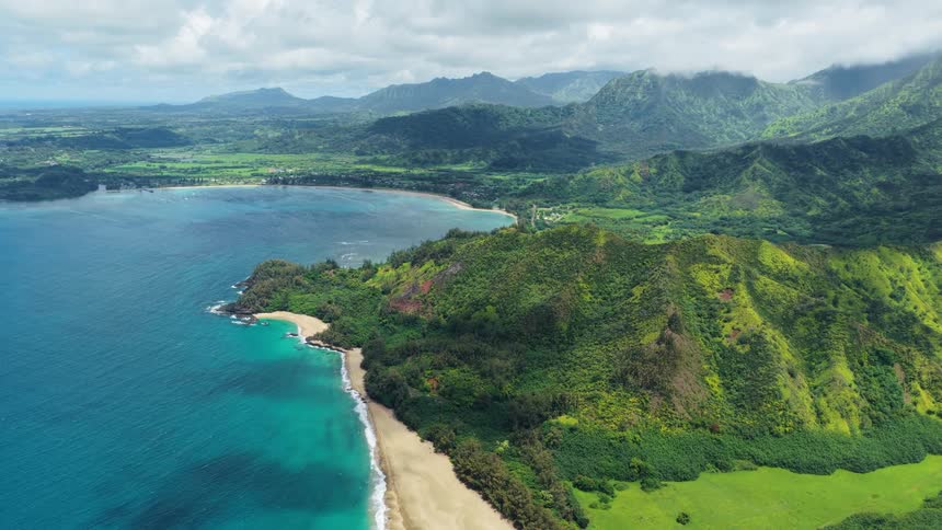 A large area of land that meets the ocean