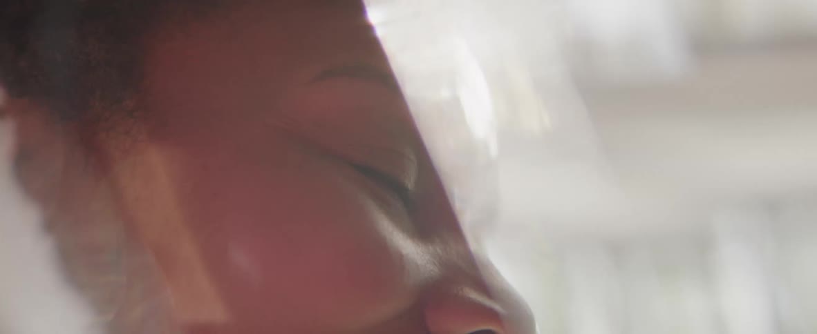 Woman in closeup with soft blurred lighting
