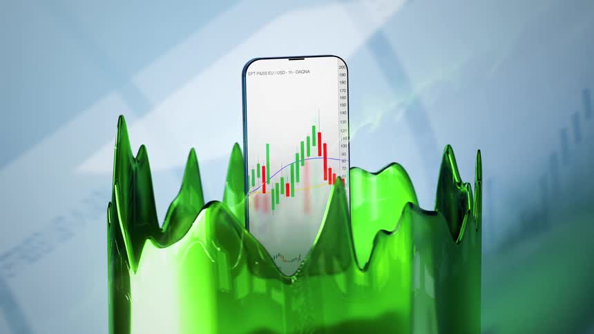 A phone stands in a wall of slime
