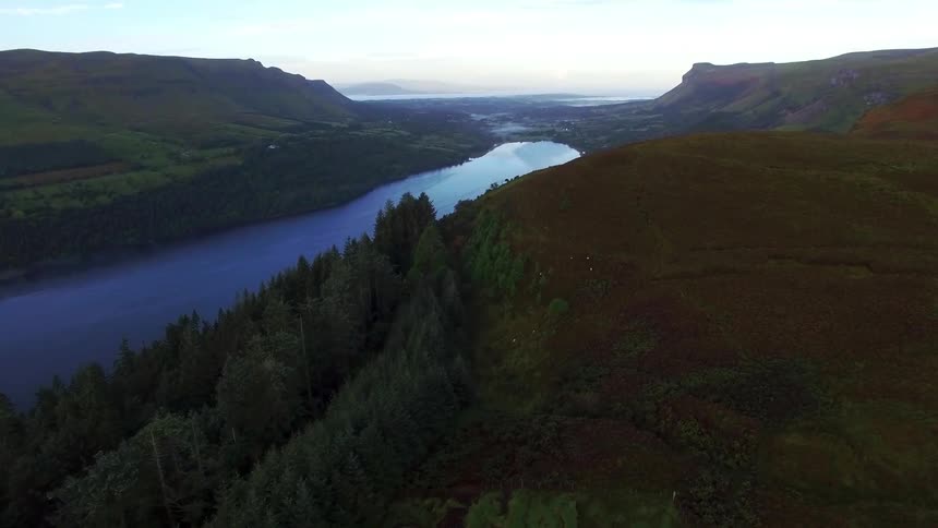 looking down from the hilltops surrounding a beautiful loch