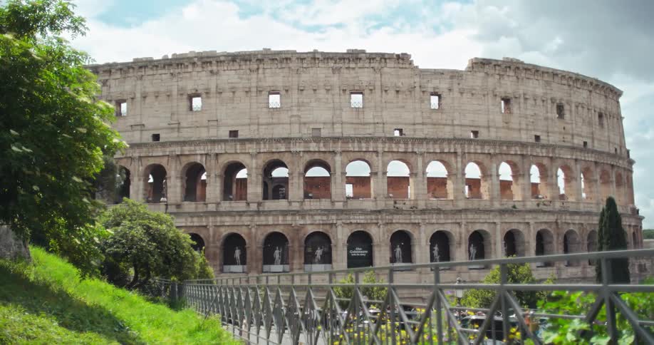 Landscape of the colosseum seen from the outside