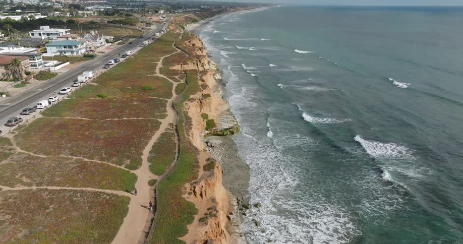 A long stretch of coast