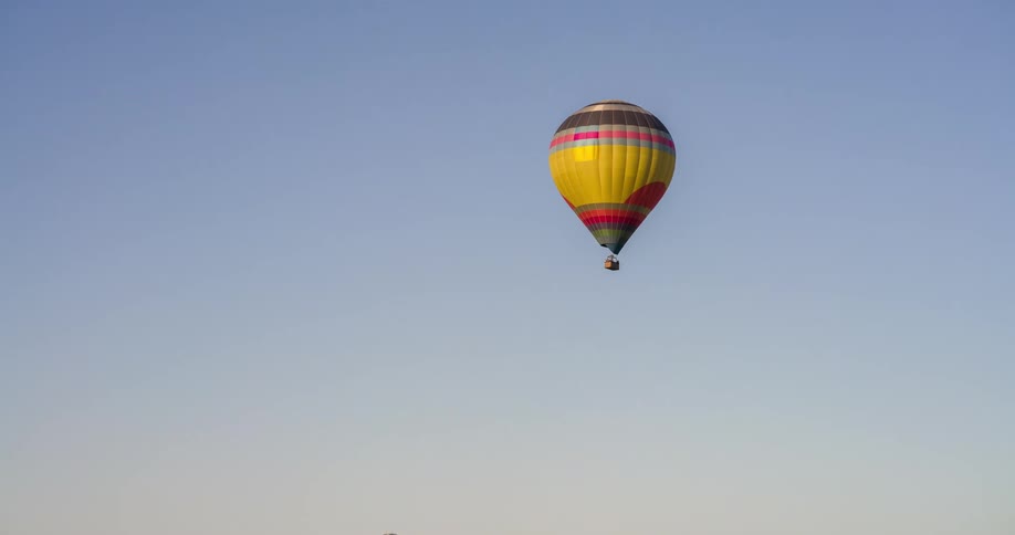 A hot air balloon in the sky