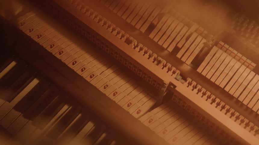 The keys move as the piano is played