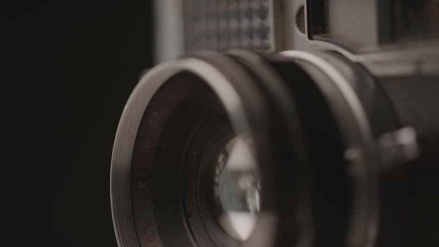 Closeup of a vintage camera