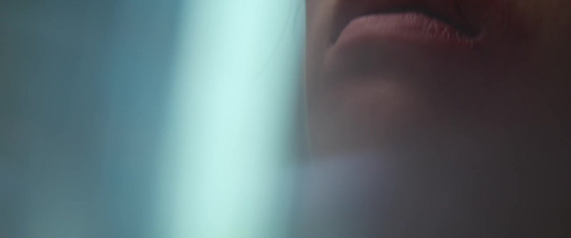 A close up view of a woman's face
