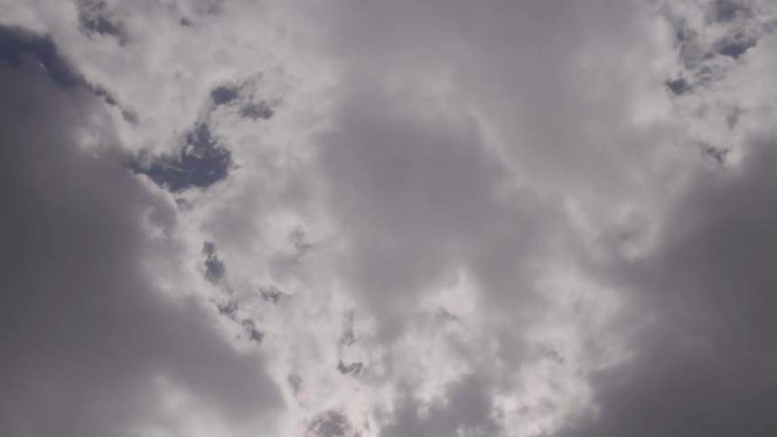Clouds move swiftly