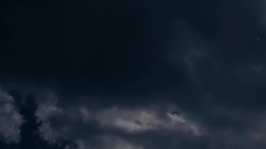 Dark and dense clouds covering the sky