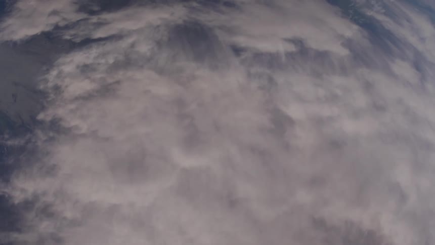 The earth spins in space