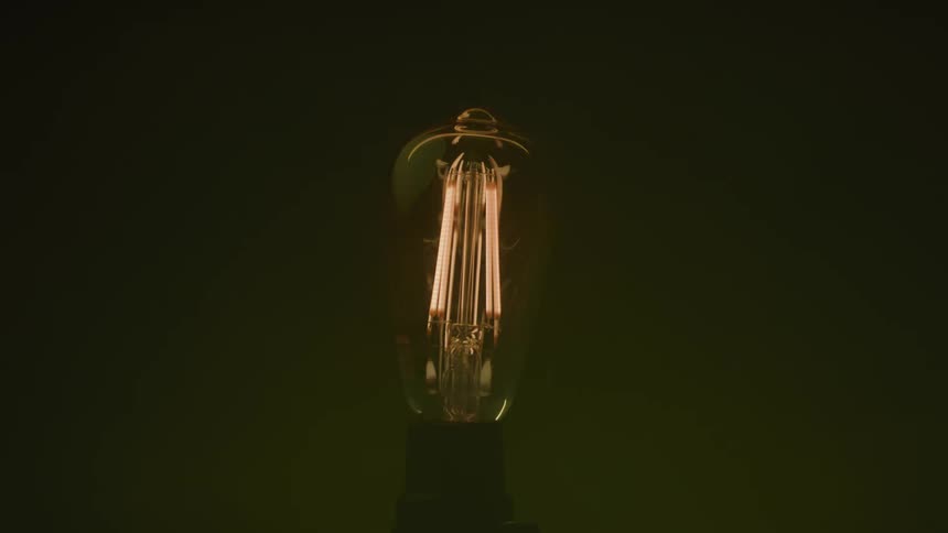 A lone light bulb