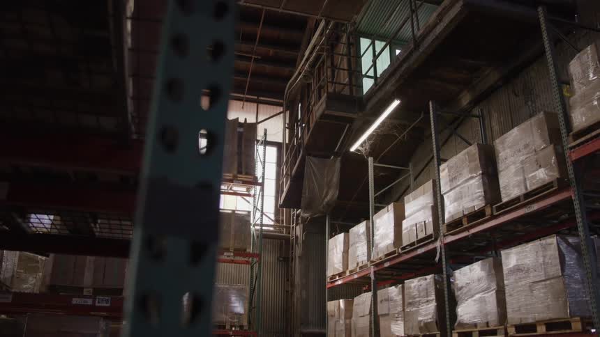 The inside of a warehouse