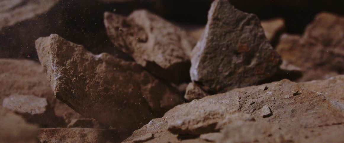 Falling rocks and generating impact