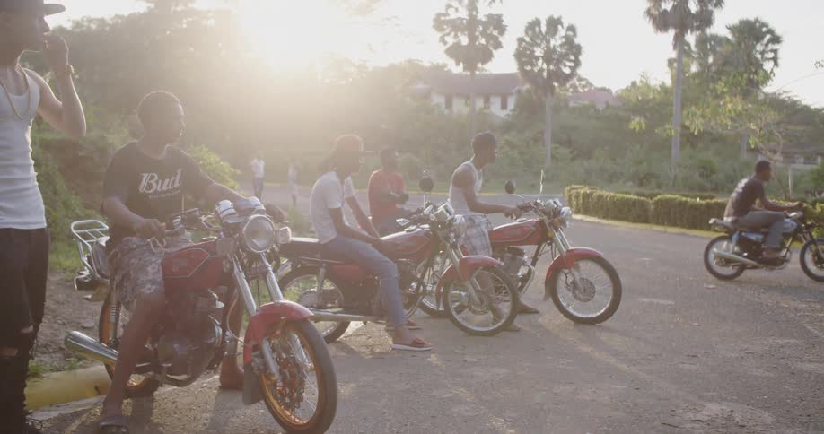 A group of men on motorcycles