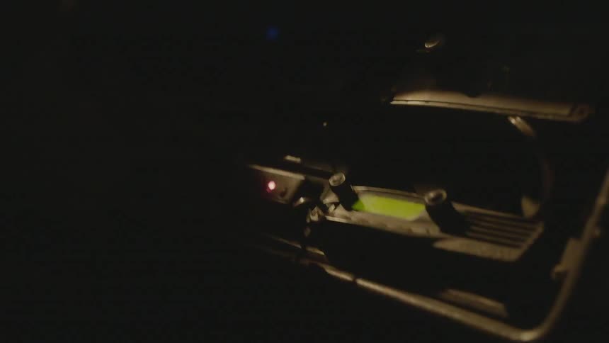 A cb radio in a dark vehicle