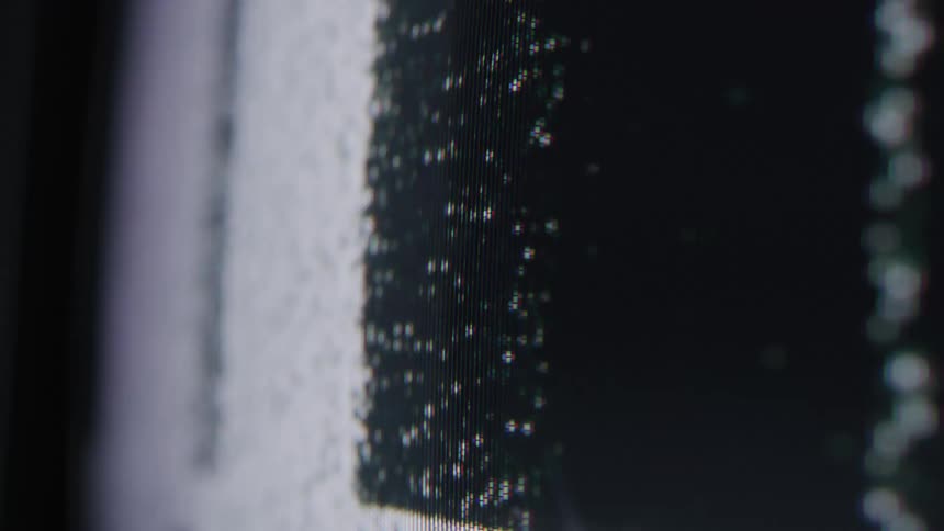 The static filled television shuts off