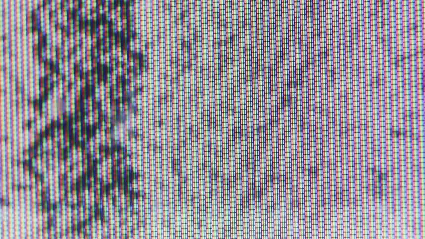 White and black static is on the screen