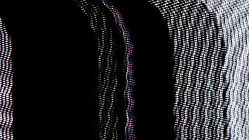 Static and black lines shake on the screen