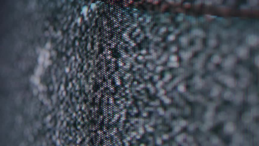 Black and white static is flashing on the television