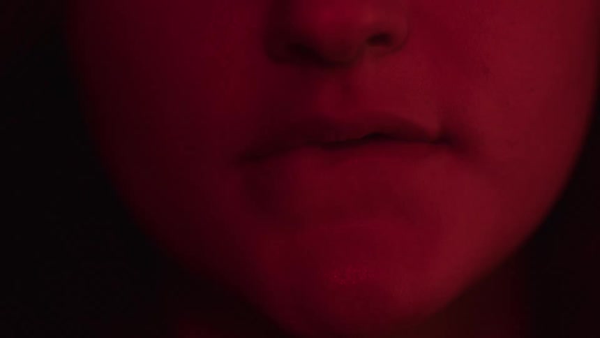 Closeup of a womans lips