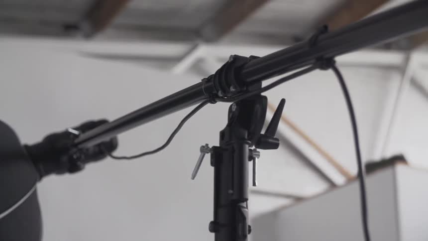 Photography equipment stands in a studio