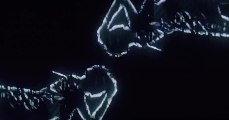 Bright representation on a dark background