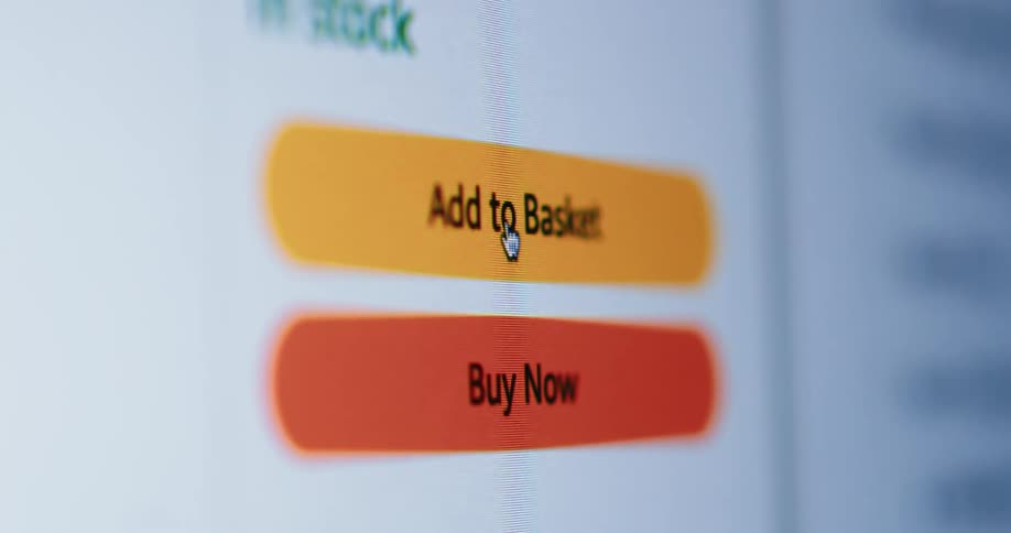 The button is clicked on the website on the computer screen