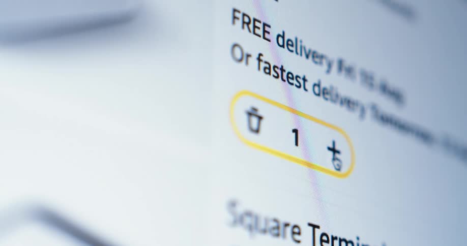 Multiple items are added to an online shopping basket