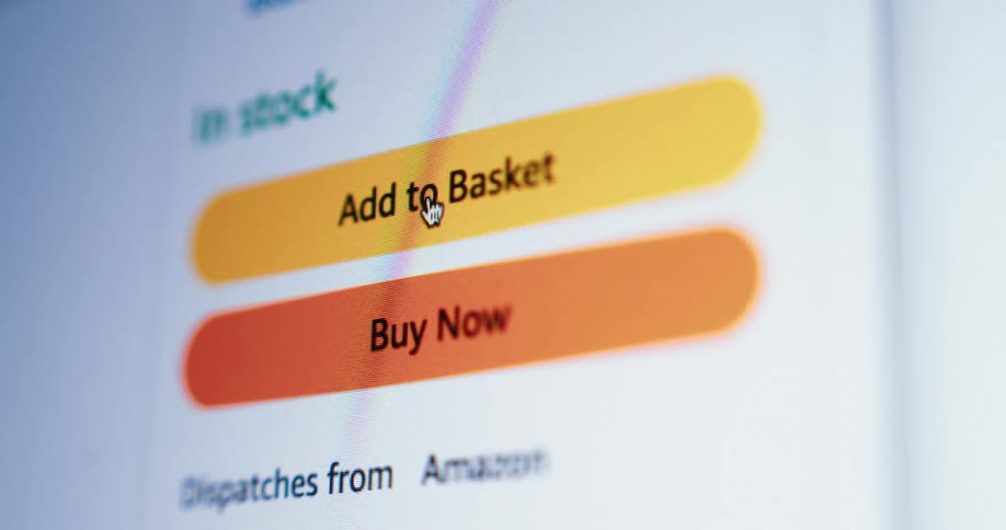 An item to be purchased is added to a the basket of an ecommerce website