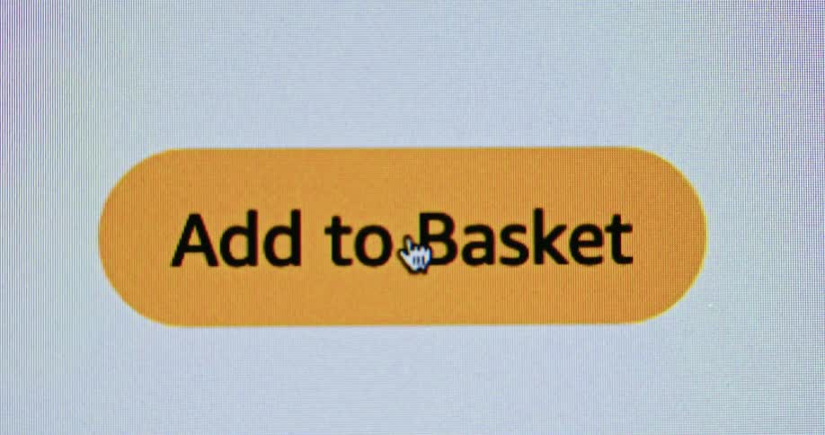 Cursor clicks the add to basket button to make a purchase online
