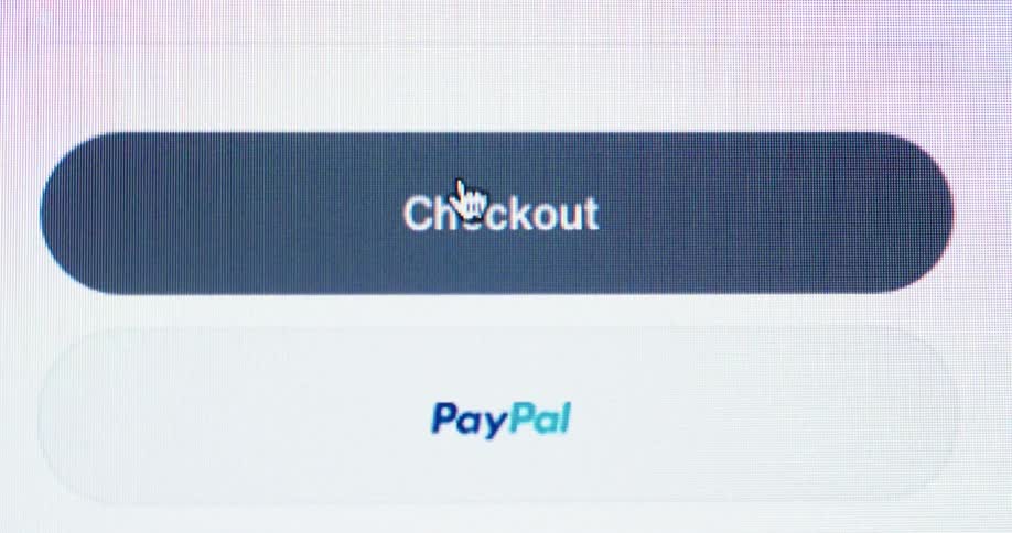 The checkout button is clicked on the website