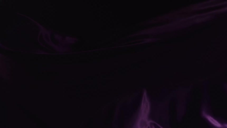 Purple fabric sways