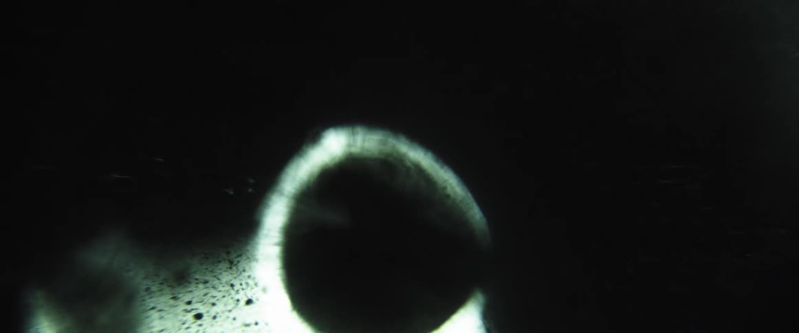 Light reflects off the small object