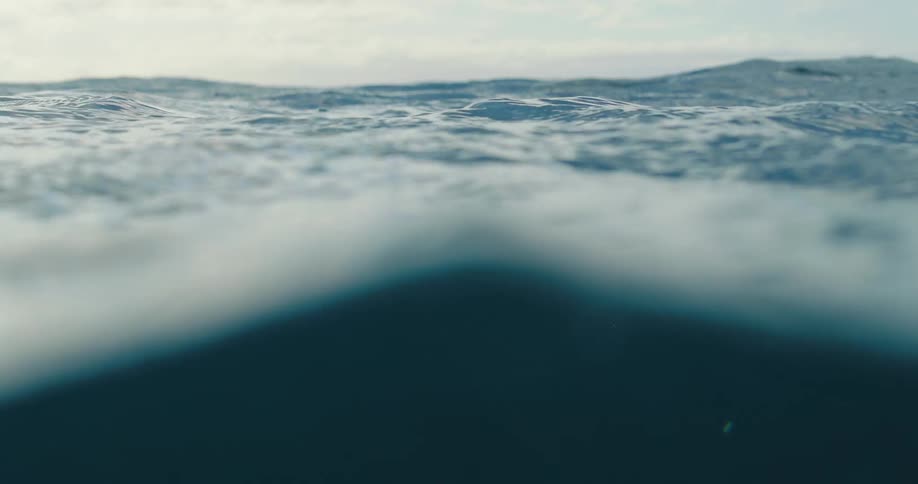 The ocean waters are rough