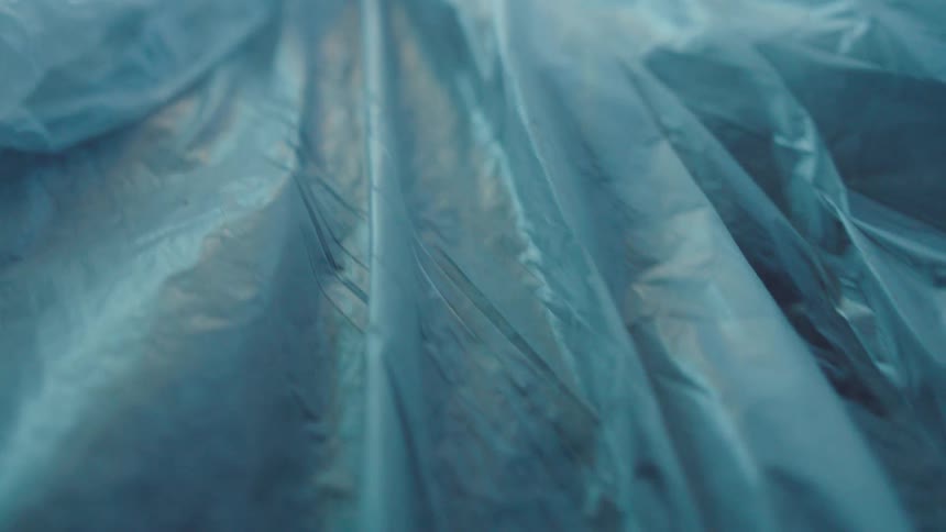 A large plastic sheet