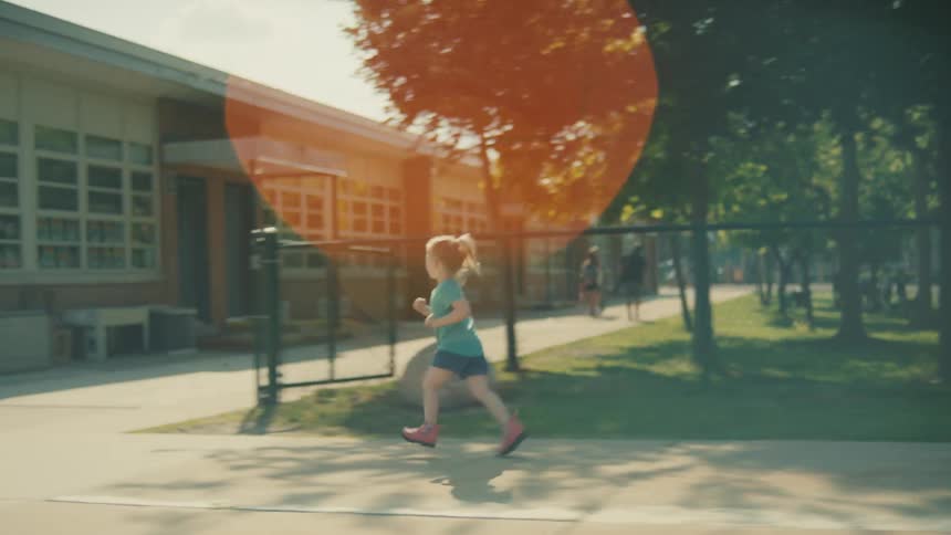 A mother and her children head to the park together