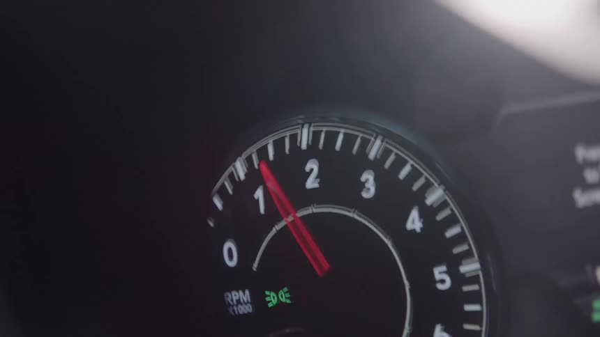 Vehicle odometer with moving needle