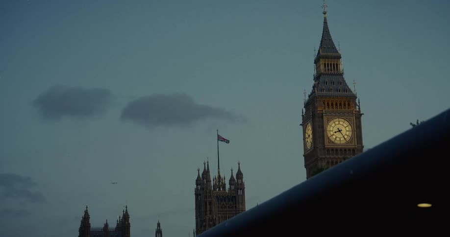 The top of the big ben in London at daytime
