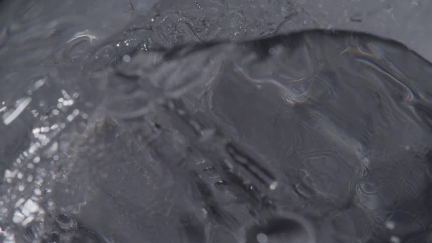 Light reflects on the melting ice