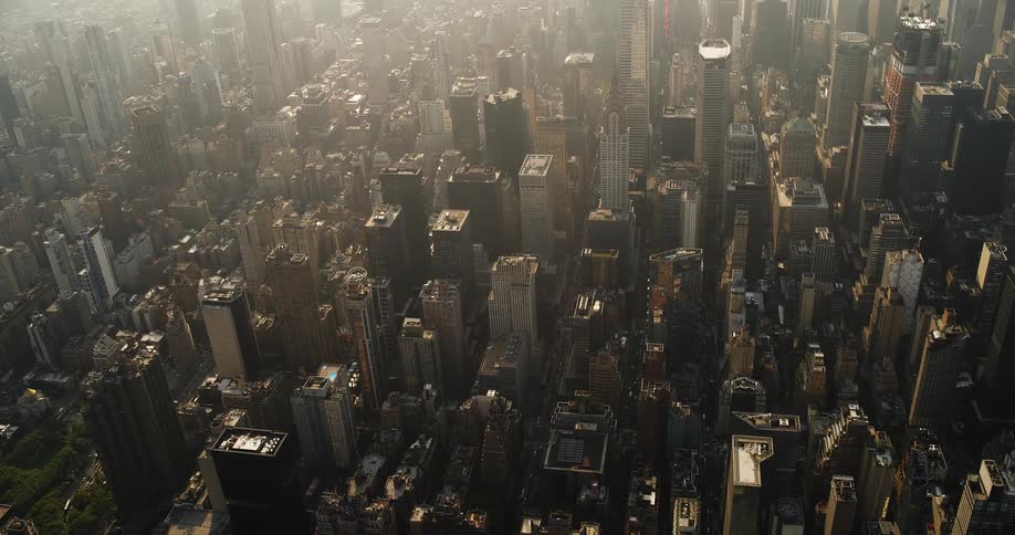 Aerial of a metropolitan cityscape during daytime