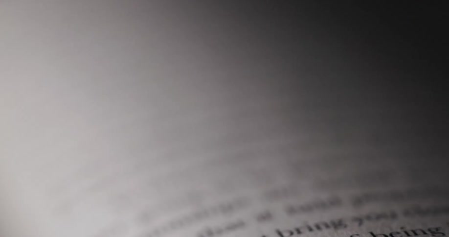 The book goes in and out of focus