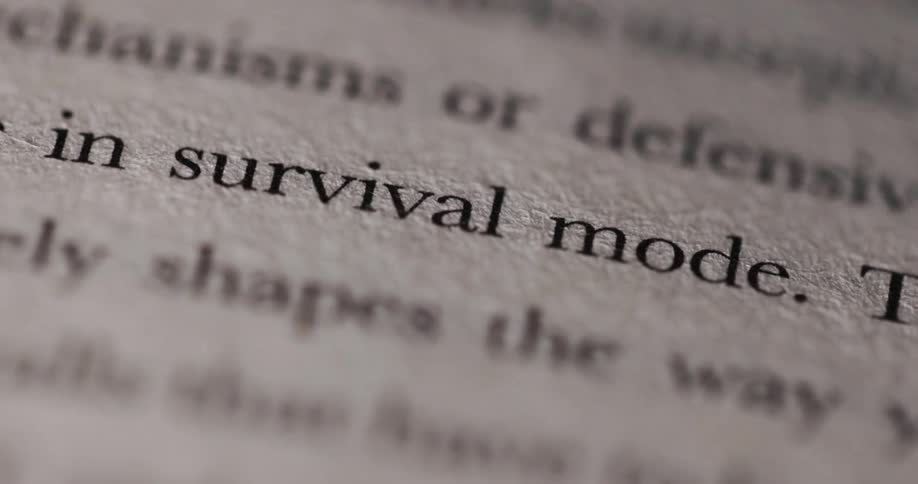 Closeup of a sentence from a page in a book
