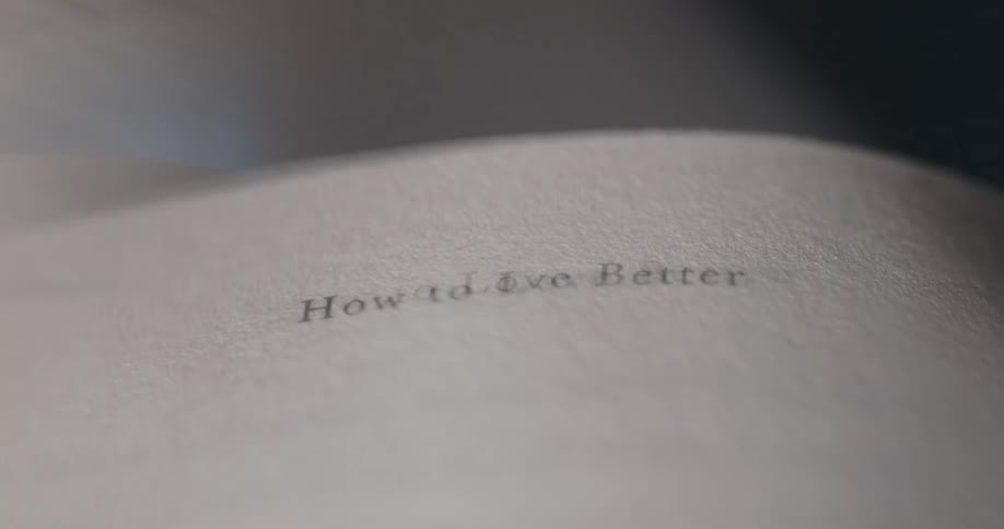 Empty textured page holds only the title how to love better