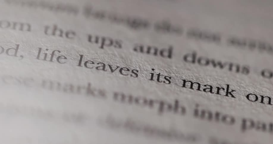 The page loses focus and the words cant be read