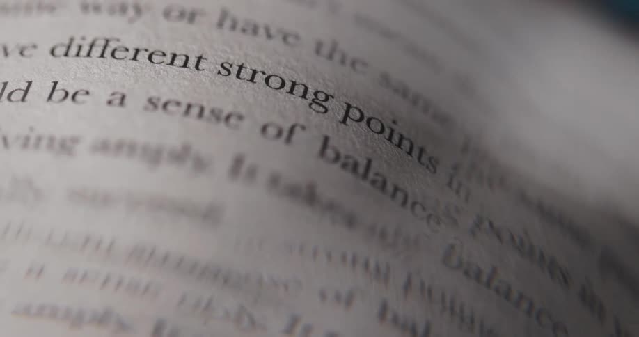 Words on a page become distorted as if viewed through a prism