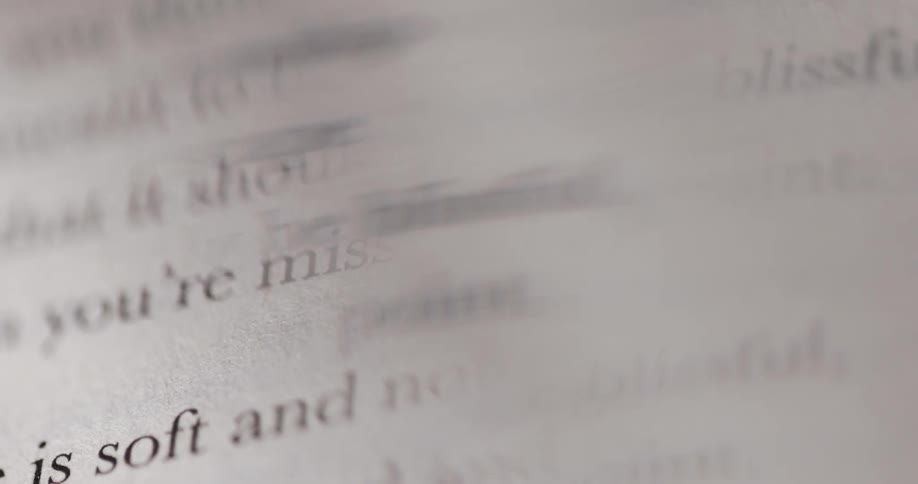 A book containing a series of written texts including the words missing the point